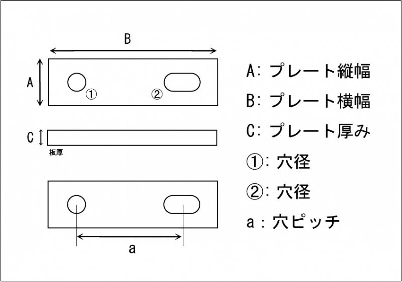  プレート 寸法確認図